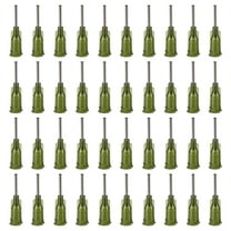 150Pcs 304 Stainless Steel Dispensing Needle 18 Gauge Dark Olive Green Blunt Tip Glue Bottle Needles with Luer Connector