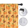 thumbnail image 4 of Spooky Kitchen Curtains 2 Pack with Halloween Witch Wizard and Cobweb Design,52x63in long Curtains Set, 4 of 5