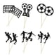 thumbnail image 1 of Cateissary Selecciones de cupcakes de balón de fútbol para decoración de eventos temáticos deportivos Cupcake Toppers Kits de decoración para fiestas TYPE1 NO1, 1 of 4