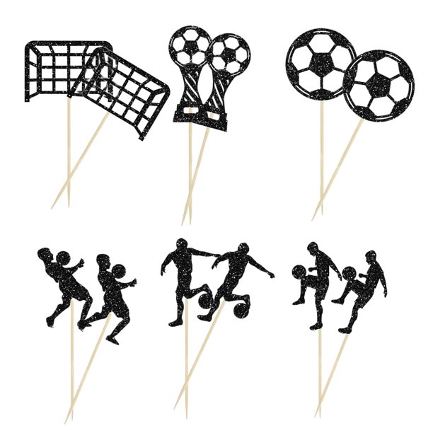 Advancent Primeros de la magdalena del fútbol de la mano de obra fina para las decoraciones de la fiesta de cumpleaños sean Kits de decoración para fiestas TYPE1 NO1