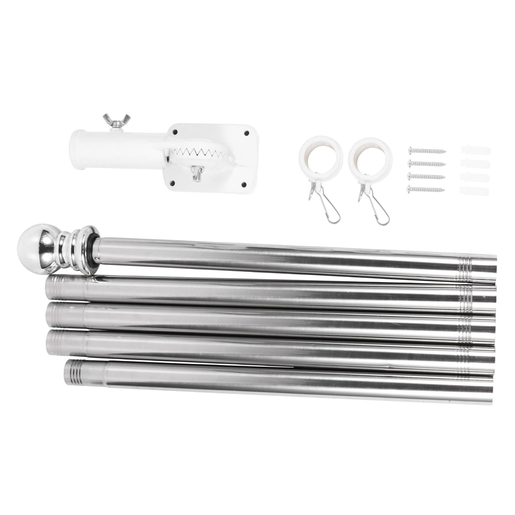 HONMEET Rustproof Alloy Wall Mount Flag Pole Holder, Weather Resistant for Roofs, Trucks, Outdoor Display and Garden Use