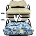 thumbnail image 6 of COEQINE Quilted Golf Cart Seat Cover, Folds Like a Bag with Handle for Easy Carry, Universal Fit 51.2"x30.3" for EZGO Yamaha Club Car 2-Seaters, 4 Pockets, Hawaiian Palm Tree Blue, 6 of 8