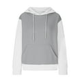 thumbnail image 4 of Siilsaa Sweatshirts for Women Zipper Front Womens Long Sleeve Zip Up Sweatshirts Jackets Casual Loose Outwear with Pockets Light Gray,2XL, 4 of 4