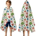 thumbnail image 3 of White Christmas Gnome Pattern Hooded Bath Towel，50"x30" for Ages 3 To 12 Kids, Quick Dry Lightweight Soft Microfiber Hood Beach Towel Cover Up for Kids, 3 of 7