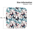 thumbnail image 2 of Honeii Butterfly print Leather Coaster Set of 4, ideal for safeguarding your furniture from drinks spills and effortless cleanup-Square, 2 of 6