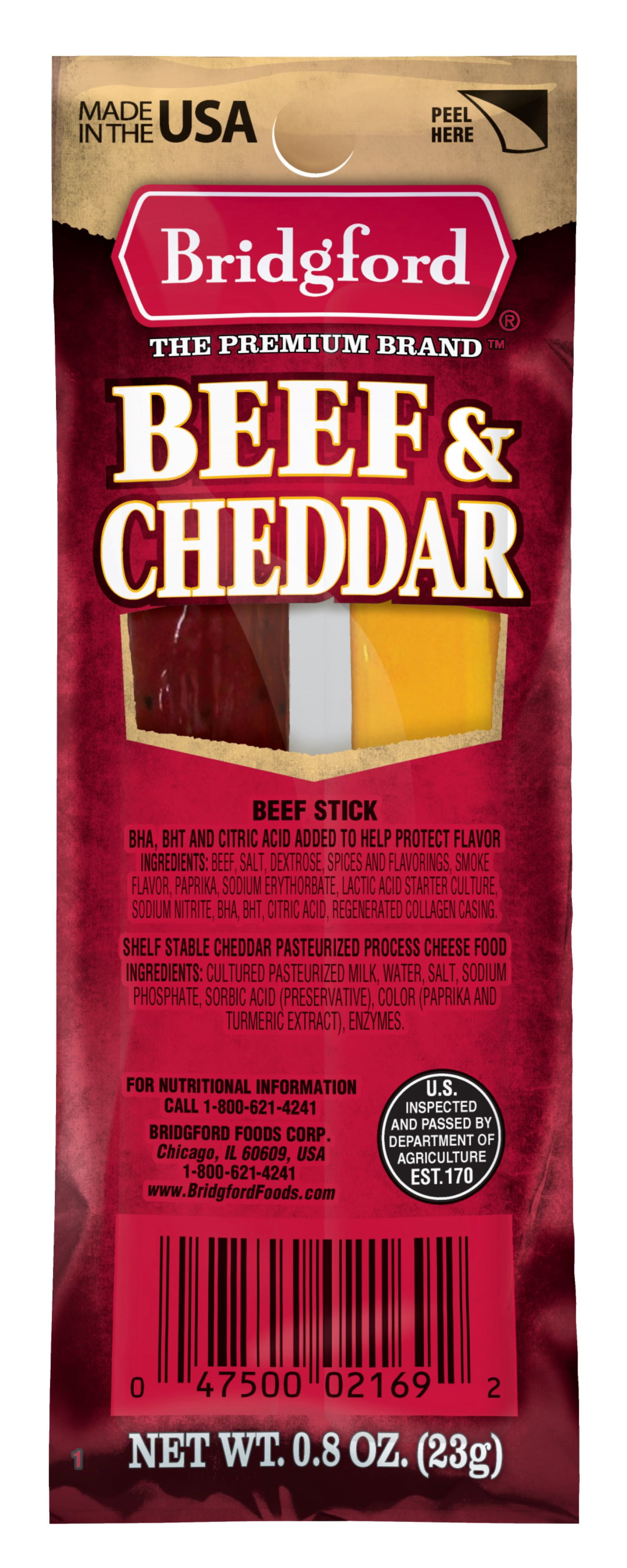 Bridgford Beef Stick & Cheddar 9 Pack