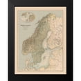 thumbnail image 2 of Black 15x18 Black Modern Framed Museum Art Print Titled - Europe Sweden Norway - Black 1867, 2 of 5