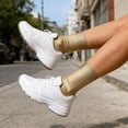 thumbnail image 3 of Laminated Socks, Metallic Silk Ribbed Socks, Shiny Luxury Elegant All-Season Comfort Sock for Daily & Party Wear, 3 of 7