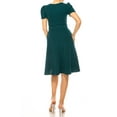 thumbnail image 4 of Moa Collection Women's A-Line Dress Puff Sleeves and Keyhole Front Casual Chic with Side Pock, 4 of 6