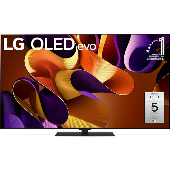 LG 65-Inch G4 OLED evo 4K Smart TV - α11 AI Processor 4K, Alexa Built-in, 144Hz Refresh Rate, HDMI 2.1, G-Sync, FreeSync, Dolby Vision, Dolby Atmos, Stand Included (OLED65G4SUB, 2024)