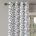 thumbnail image 2 of Ambesonne Cow Print Grommet Curtain, Animal Hide Design, 50" x 96", Black White Lilac, 2 of 6
