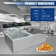 thumbnail image 3 of Commercial Deep Fryer with Basket, Stainless Steel Detachable Countertop Electric Oil Fryer with Temperature Control and Independent Switch, 3 of 6