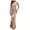 DT-Gold, variant on DailyTrove Women's Split Thigh Evening Gown-Short Sleeve-Floor-Length-Satin-for Gala/Wedding-Dramatic Split Detail