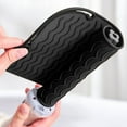 thumbnail image 4 of Curling Iron Heat Resistant Mat, Hair Straightener Insulation Pad, Heat Protection Scalding Splint for Curling Wands, Flexible Odorless Silicone Heat Resistant Mat with Storage Pouch, 4 of 5