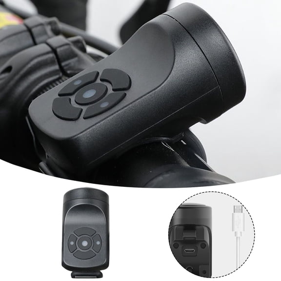 Forestwhale Electric Bike Horn 120DB Electronic Bell with 4 Sound Modes for Mountain Bike Road Bike Waterproof IPX4 Rechargeable Cycling Safety Alert Horn (Black)