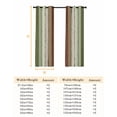 thumbnail image 6 of Fsddascl Sage Green Blackout Curtains for Bedroom/Living Room, Thermal Insulated Kitchen Curtains, Farmhouse Wood Grain Vintage Brown Striped Grommet Darkening Window Treatment Drapes 52"x63"x2, 6 of 6