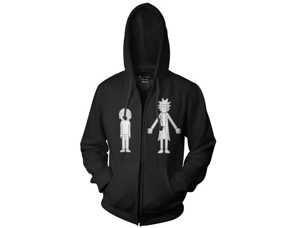 Rick and Morty Outline Full Zip Fleece Hoodie 3XL Nigeria Ubuy