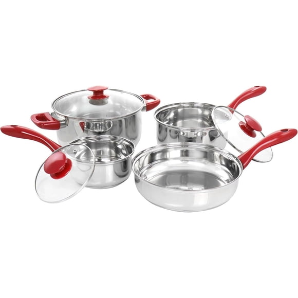 Bateria de Cocina 7 Pzas GIBSON HOME Acero Inoxidable