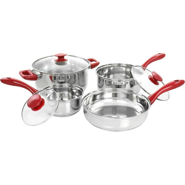 Bateria de Cocina 7 Pzas GIBSON HOME Acero Inoxidable