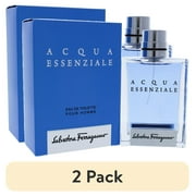 (2 pack) Salvatore Ferragamo Acqua Essenziale Eau De Toilette Spray for Men 3.4 oz