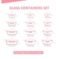 thumbnail image 2 of Set de recipientes de vidrio para almacenamiento de alimentos KOMUEE, 24 piezas, color rosa, 2 of 7