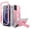 Pink, variant on FITO For iPhone 12 Mini Case, Phone Case with Screen Protector and Kickstand (Black)