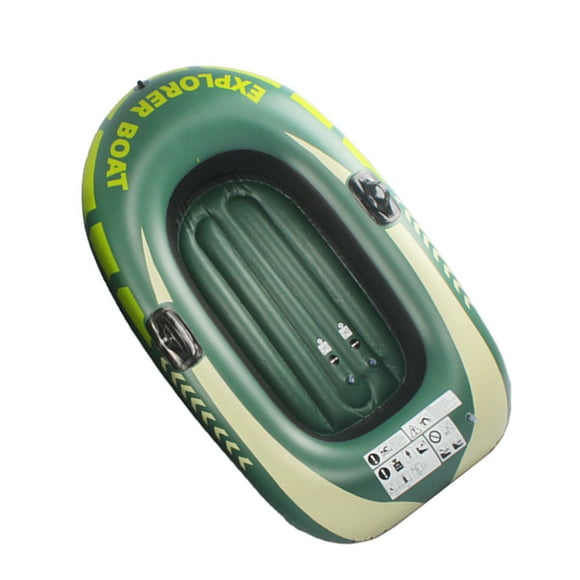 PVC Summer Fun Boat, Inflatable PVC Canoe with 3 Chambers and Double Valves Great Addition for Lakes Beaches or Rivers