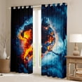 thumbnail image 2 of Manfei Sport Theme Black Out Curtains,Ice Hockey Lover Curtains Pack of 2 (42x63 Each),Orange Blue Bedroom Curtains For Boys Kids,Luxury Bedroom Decor, 2 of 6