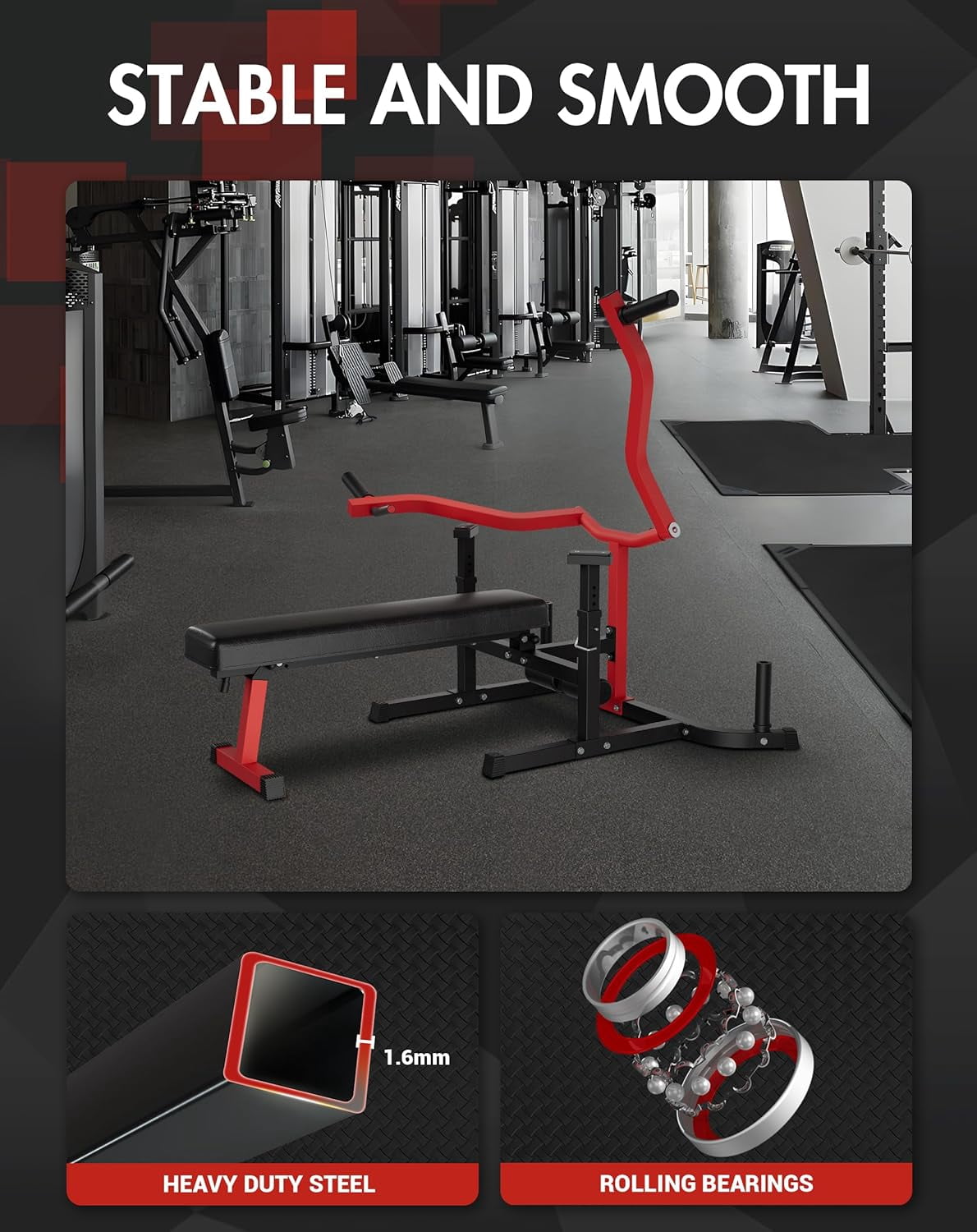 Chest Press Machine, 1050LBS Bench Press Machine with Independent Converging Arms, Adjustable Flat Incline Bench for Chest, AB Workouts, Shoulder Home Gym Equipment, V1