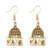 Tarinika Vainavi Antique Gold-Plated Indian Jhumka Earrings
