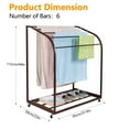 thumbnail image 3 of Pool Towel Rack Outdoor with Wheels, PVC Trapedozal Outdoor Towel Rack for Pool, 5 Bar Curved Towel Rack, Free Standing Poolside Storage Organizer,Towel Stand for Beach, Pool, Indoor, 3 of 9