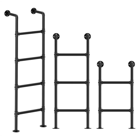 TidBay Échelle Murale en Métal pour la Maison, Échelle à Quatre Marches, Échelle de Sortie de Puits de Fenêtre de sous-Sol, Échelle Murale de Jardin Robuste pour Grenier, Loft, Dortoir, VR, Terrasse, Capacité de Charge de 330 Lb