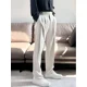 thumbnail image 3 of Pantalones de traje para hombre de sastrería social, pantalones de poliéster de color sólido para hombres, pantalones de negocios rectos elegantes, nuevos y económicos, 3 of 5
