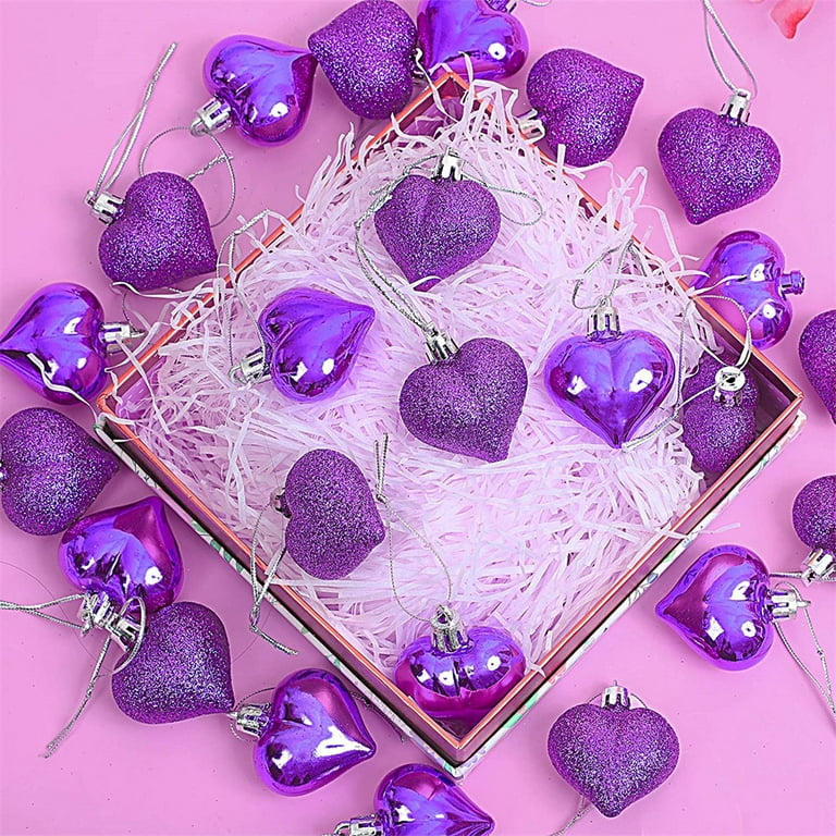Valentine Tree Decor, Valentine's Day Ornaments, Valentines Day Gift,  Valentines Day Decorations, Pink Purple Ornaments