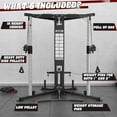 thumbnail image 2 of DONOW Cable Crossover Machine, Cable Fly Machine Home Gym System Workout Station with Dual Pulley System Pull-Up Bar Cable Bar and LAT Pull Down System, 2 of 7
