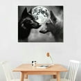 thumbnail image 2 of COMIO Our Hearts Black and White Wolf Wildlife Poster Picture HD Wall Art Canvas Printing Bedroom Living Room Office Decoration Aesthetic Artwork, 2 of 4