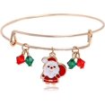 thumbnail image 3 of ZHAOCHENG Pulsera de Papá Noel con árbol de Navidad ajustable para mujeres, niñas y adolescentes, 3 of 5