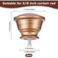 thumbnail image 5 of 2PCS Round Curtain Rod Finials Replacement Finials Drapery Pole Ball End Replacement Decorative End Head Caps, 5 of 8