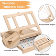 thumbnail image 2 of Painting Supplies Set, 49 Pieces Watercolor Painting Kit with Wooden Tabletop Easel, Includes Watercolor Paints, Brushes, Palette, Canvas Panels and Painting Pads, 2 of 7