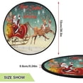thumbnail image 2 of Coolnut Santa Claus Reindeer Christmas Tree Mats Waterproof Tree Skirt, Christmas New Year Xmas Tree Stand Tray Mat Floor Protector Pad for Holiday Party Decoration, 28.3", 2 of 5