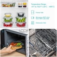 thumbnail image 4 of Sindcom 34pcs Glass Food Storage Containers with Lids Set, Airtight Meal Prep Containers (17 Containers & 17 Lids), Grey, 4 of 7