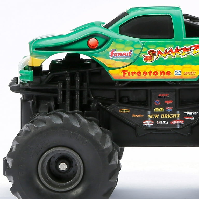 Radio control ホットトラック New Bright (1:43) Radio Control Snake Bite Green Monster Truck