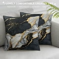 thumbnail image 3 of Nawypu Marble Texture Throw Pillow Covers Black and Grey Gold Pillow Cases Luxury Abstract Decorative Cushion Covers for Couch Living Room Black Gold Decor, 3 of 5