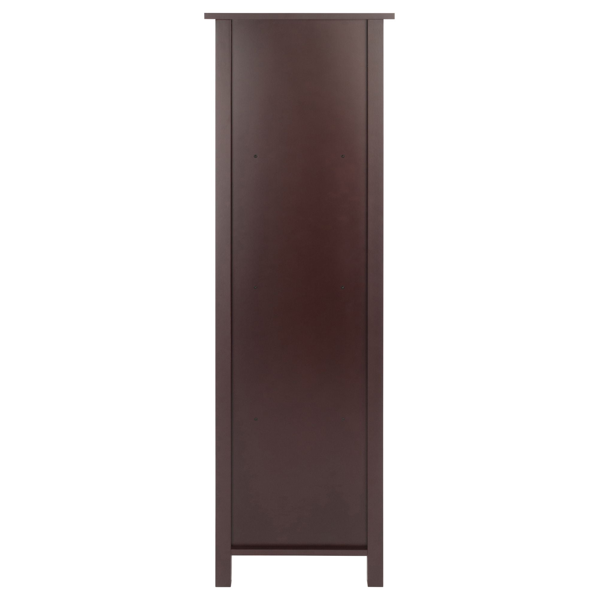 Winsome Wood Milan 4-Section Tall Storage Shelf, Narrow, Walnut Finish