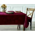 thumbnail image 2 of Autumn Vine Damask Tablecloth 60" x 144" in Wine, 2 of 4
