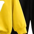 thumbnail image 5 of Mifsaly Boys Girls 2 Piece Tracksuit Sets Letter Print Long Sleeve Crewneck Sweatshirt and Joggers Pants Soft Cotton Outdoor Fall Winter Kids Matching Outfits, 5 of 5