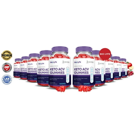 (10 Pack) Bio Lyfe Keto ACV Gummies 1000MG Dietary Supplement 600 Gummys
