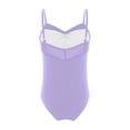 thumbnail image 3 of Hansber Gymnastics Leotards for Girls Sleeveless Camisole Leotard Ballet Dance Practice Ballerina Outfit Lavender 150, 3 of 6