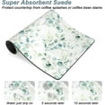thumbnail image 3 of Coffee Mat, 16"x24" Minimalism Design Coffee Bar Mat for Coffee Station Accessories and Organizer, Absorbent Dish Drying for Kitchen Counter, Cute White Leaves Bar Decor Coffee Machine Mat, 3 of 6