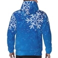 thumbnail image 7 of Sikiie Blue Christmas With Snowflakes Men's Hoodie, Essentials Hoodie, Sweatshirt, Pullover Hooded Sweatshirt for Men-XX-Large, 7 of 7